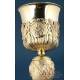 Gorgeous Antique Gilt-Silver Chalice and Paten. France, 19th Century