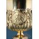 Gorgeous Antique Gilt-Silver Chalice and Paten. France, 19th Century