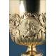 Gorgeous Antique Gilt-Silver Chalice and Paten. France, 19th Century