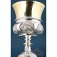 Antique Spanish Silver Chalice. Rovira. Barcelona, Ca. 1900