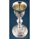 Large Antique Silver Chalice and Paten. 31 cm. France, 19th Century