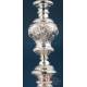 Large Antique Silver Chalice and Paten. 31 cm. France, 19th Century