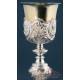 Large Antique Silver Chalice and Paten. 31 cm. France, 19th Century