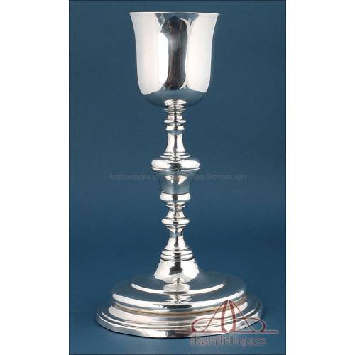 Antique Spanish Silver Chalice. Madrid, Spain, 1888