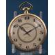 Antiguo Reloj de Bolsillo Longines Ultrafino. Oro 18K y Zafiros. Suiza, Circa 1930