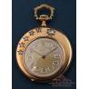 Antique Ultrafine Movado Pocket Watch. 18K Gold and Diamonds. Switzerland, Circa 1930