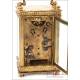 Antique Officers or Carriage Clock with Original Case. France, 19th Century