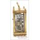Antique Officers or Carriage Clock with Original Case. France, 19th Century