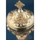 Amazing Antique Gilt Silver Ciborium. Dejean. France, Circa 1850