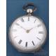 Reloj de Bolsillo Catalino Antiguo de Metal Plateado. Garrett, Londres, Circa 1800