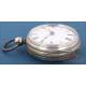 Antique Silver-Plated Metal Verge-Fusee Pocket Watch. Garret, London, Circa 1800