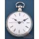Reloj de Bolsillo Dúplex Inglés Antiguo Para el Mercado Chino. Plata. Circa 1800
