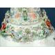 Importante Pareja de Jarrones de Porcelana China Antigua. 60 cms. Periodo Qing. S. XIX