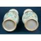 Importante Pareja de Jarrones de Porcelana China Antigua. 60 cms. Periodo Qing. S. XIX