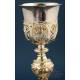 Striking Gilt-Silver Chalice and Paten Set. France, Circa 1880