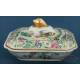 Preciosa Fuente con Tapa de Porcelana China Antigua. Qing. S. XIX