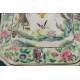 Preciosa Fuente con Tapa de Porcelana China Antigua. Qing. S. XIX