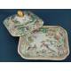 Preciosa Fuente con Tapa de Porcelana China Antigua. Qing. S. XIX