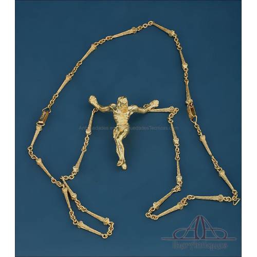 Salvador Dalí. Cristo de San Juan de la Cruz en Oro de 18K. Ed. Limitada y Numerada