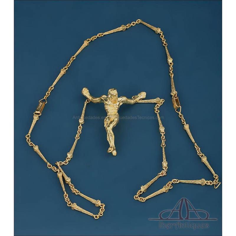 Salvador Dalí. Cristo de San Juan de la Cruz en Oro de 18K. Ed. Limitada y Numerada