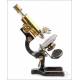 Antique Seibert Wetzlar Monocular Microscope. Germany, Circa 1920