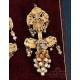 Pair of Antique Earrings. Gold and Natural Pearls. Valencia, Spain, 19th Century