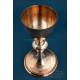 Antique Gilt Silver Chalice with Inscriptions, France 1917