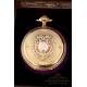 Reloj de Bolsillo Antiguo en Oro 18K Paul Jeannot, Suiza 1890