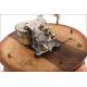 Swiss Gramophone with Blonde Mahogany Horn, c. 1910, Collectible Piece