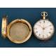 Rare Early Gold Cylinder Pocket Watch with 1/8th Repeating. England, c. 1770
