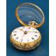 Rare Early Gold Cylinder Pocket Watch with 1/8th Repeating. England, c. 1770