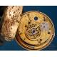 Rare Early Gold Cylinder Pocket Watch with 1/8th Repeating. England, c. 1770