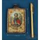 Antique Italian portable reliquary with double image in Silver Piece. 17th-18th C.