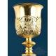 Antiguo Cáliz y Patena en Plata Dorada con Medallones Religiosos, París 1819-1838
