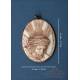 Vintage pendant with shell cameo of Jesús del Gran Poder, carved c. 1970