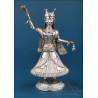Solid silver Hindu figure, deity or ritual dancer, India or Nepal, ca. 1960s
