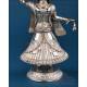 Solid silver Hindu figure, deity or ritual dancer, India or Nepal, ca. 1960s