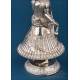 Solid silver Hindu figure, deity or ritual dancer, India or Nepal, ca. 1960s