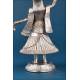 Solid silver Hindu figure, deity or ritual dancer, India or Nepal, ca. 1960s