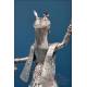 Solid silver Hindu figure, deity or ritual dancer, India or Nepal, ca. 1960s
