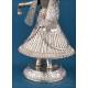Solid silver Hindu figure, deity or ritual dancer, India or Nepal, ca. 1960s