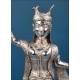 Solid silver Hindu figure, deity or ritual dancer, India or Nepal, ca. 1960s