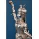 Solid silver Hindu figure, deity or ritual dancer, India or Nepal, ca. 1960s