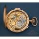 Antique 18K Gold Pocket Watch, Minute Repeater, Chronograph. Switzerland, circa 1900