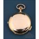 Antique 18K Gold Pocket Watch, Quarter Repeater and Chronograph, Switzerland c. 1900