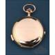 Antiguo Reloj de Bolsillo Oro 18K. Sonería a cuartos. Cronógrafo, Suiza ca. 1900