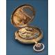 Antiguo Reloj de Bolsillo Oro 18K. Sonería a cuartos. Cronógrafo, Suiza ca. 1900