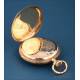 Precioso Reloj de Bolsillo Invar Antiguo, oro 18K, Suiza, circa 1900