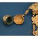 Antique 18 K Gold Verge Fusee Pocket Watch and Chatelaine. England, 1745