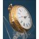Antiguo Reloj de Bolsillo Catalino y Chatelaine. Oro de 18K. Inglaterra, 1745